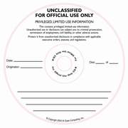 Unclassified For Official Use Only silk screened on CD/DVD Thermal printable media