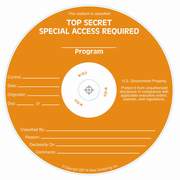 Special Access Required Top Secret silk screened on CD/DVD Thermal printable media