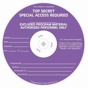 Special Access Required Top Secret(Excluded) silk screened on CD/DVD Thermal printable media